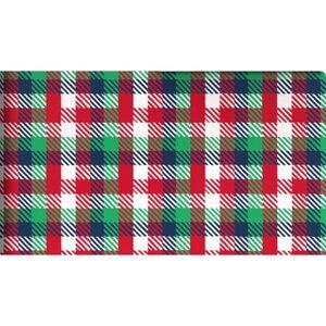 Hallmark Wrapping Paper Bold Woven Plaid Red Green 35 sq ft Roll Holiday Gift